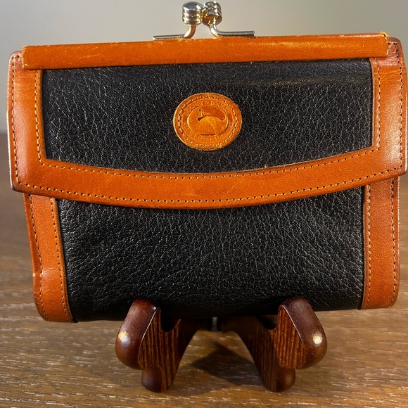 Dooney & Bourke Vintage Black and Brown Wallet‎ - Picture 1 of 9
